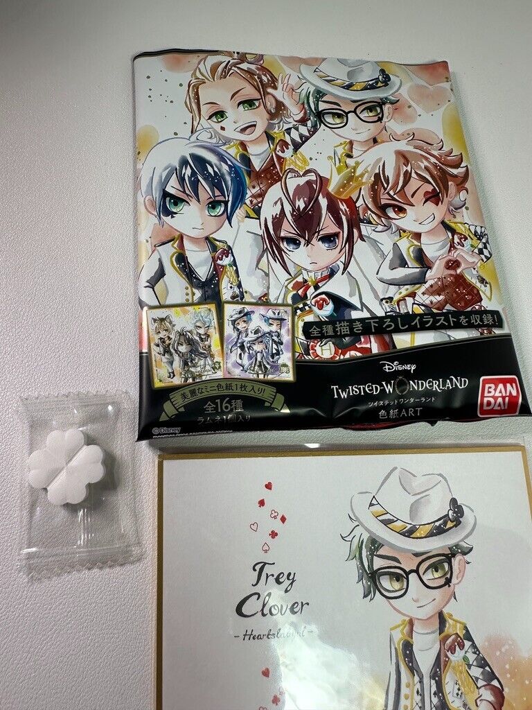 Twisted Wonderland Shikishi Board With Candy Heartslabyul Trey Clover