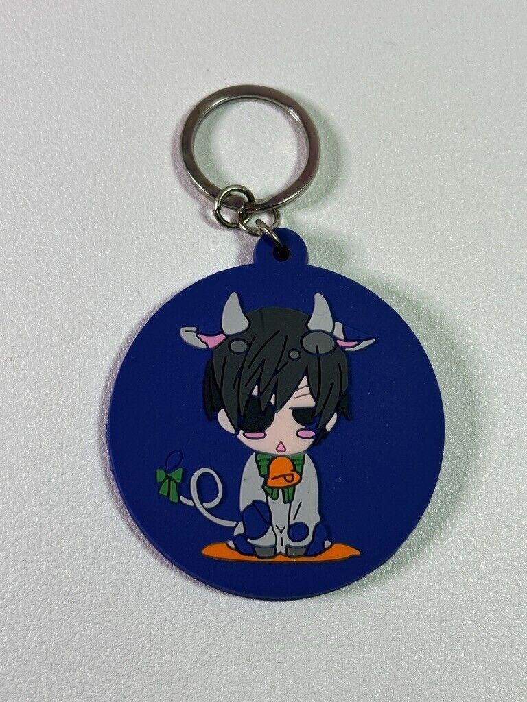 AS IS Black Butler Kuroshitsuji Ciel Phantomhive Cow Rubber Charm