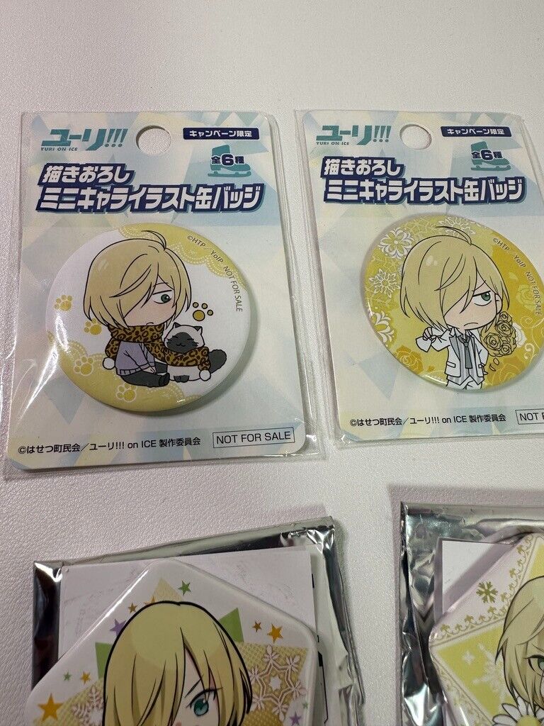 Yuri!!! Yuri on ICE Yuri Plisetsky Can Badge Set of 4