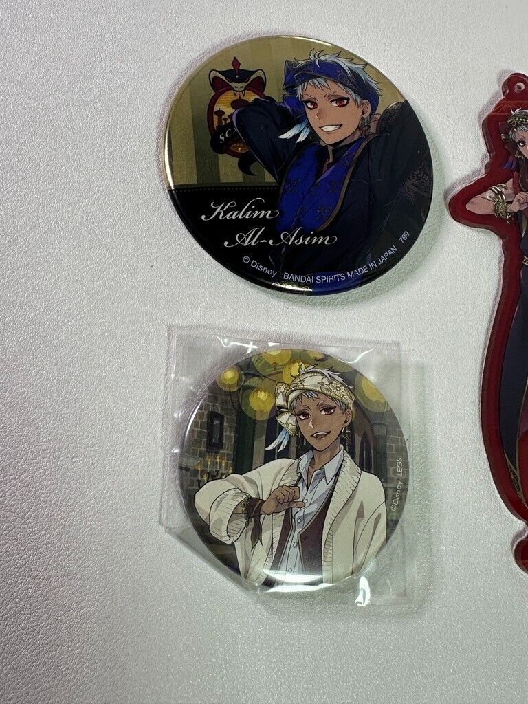 Twisted Wonderland Scarabia Kalim AlAsim Acrylic Charm Can Badge Set