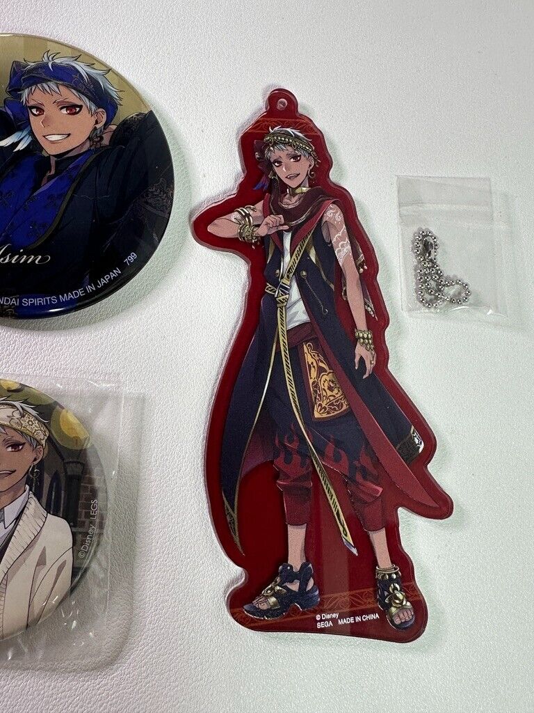 Twisted Wonderland Scarabia Kalim AlAsim Acrylic Charm Can Badge Set