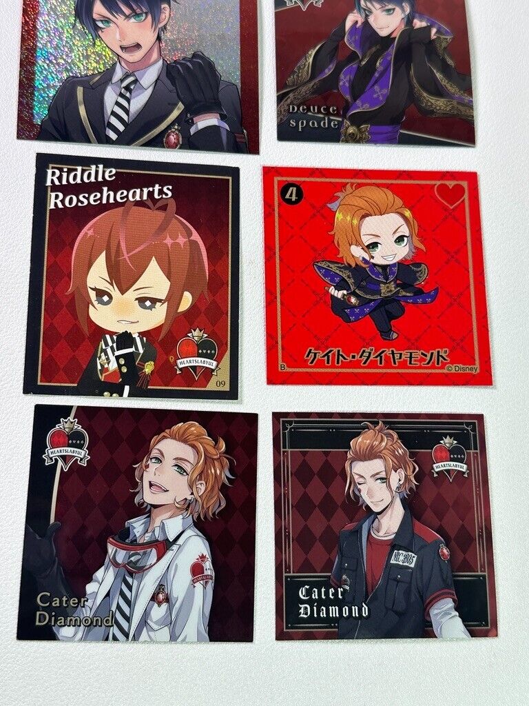 Twisted Wonderland Sticker Set Heartslabyul Riddle Ace Deuce Trey Cater