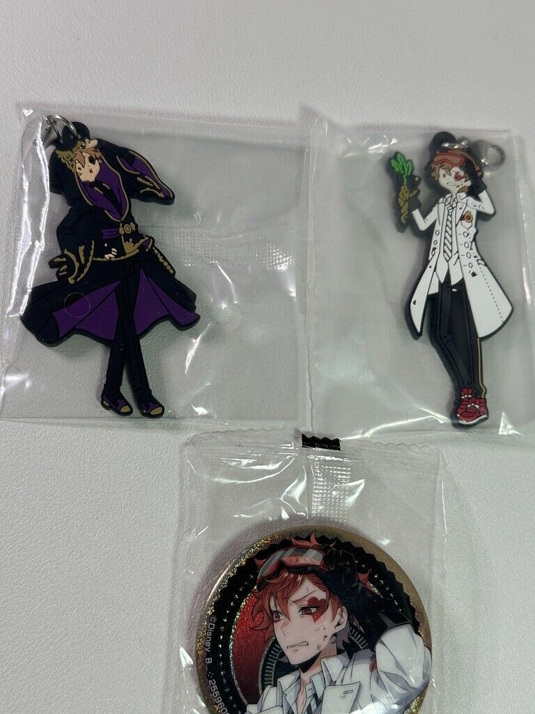 Twisted Wonderland Heartslabyul Ace Trappola Can Badge Rubber Charm Set