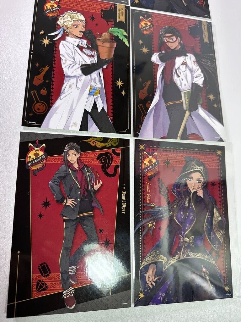 Twisted Wonderland Scarabia Postcard Set Jamil Viper Kalim AlAsim Dorm Ceremony