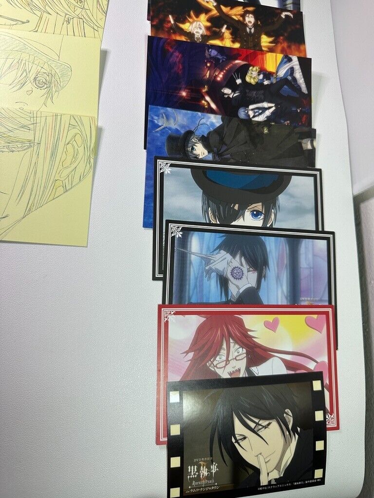 Black Butler Kuroshitsuji Book of Atlantic Post Card Set A & B  Grell Sebastian