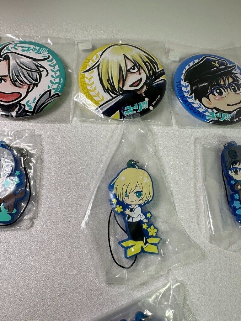 Yuri on Ice!!!  Can Badge Rubber Charm Set Victor Nikiforov Yuri Plisetsky New