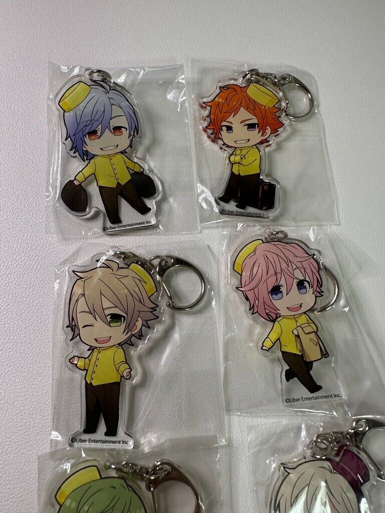 A3! Animate Cafe Hotel Style Trading Acrylic Keychain Set of 6 New Yaoi