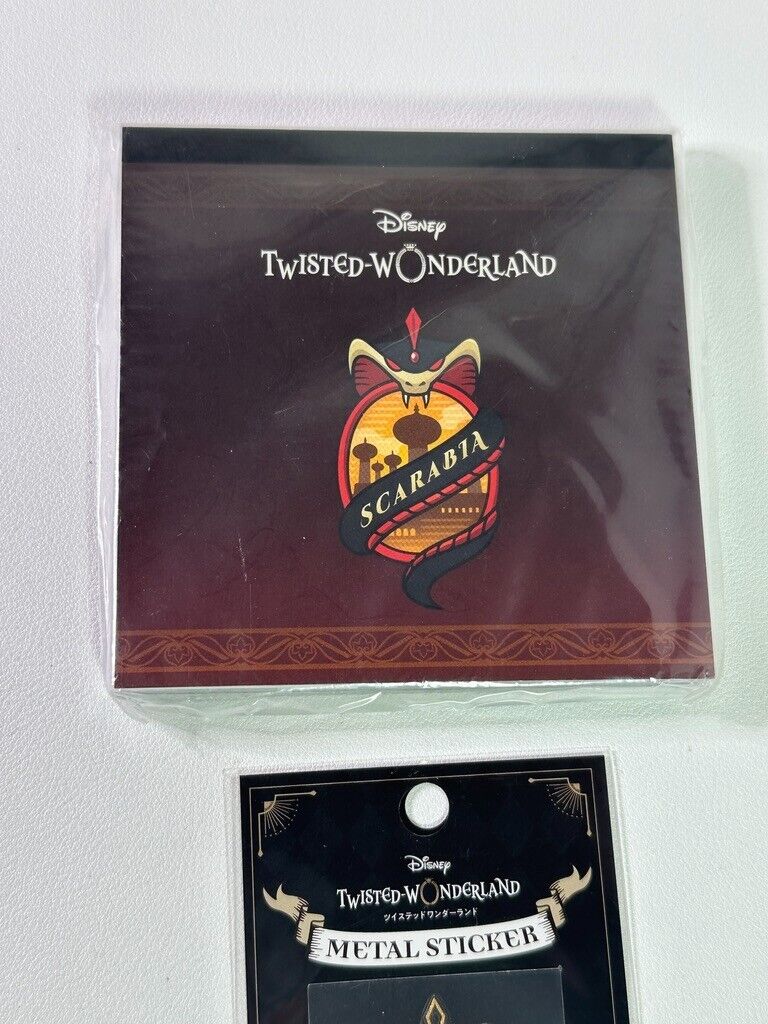 Twisted Wonderland Scarabia Note Pad Sticker Set Jamil Viper Kalim AlAsim