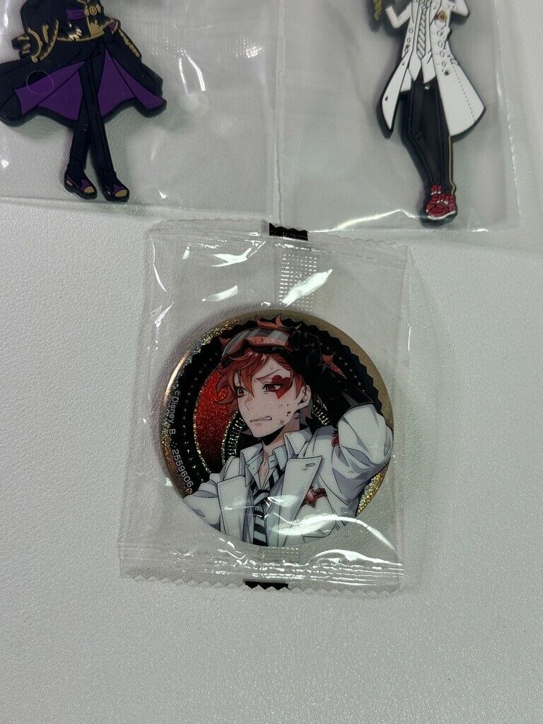 Twisted Wonderland Heartslabyul Ace Trappola Can Badge Rubber Charm Set