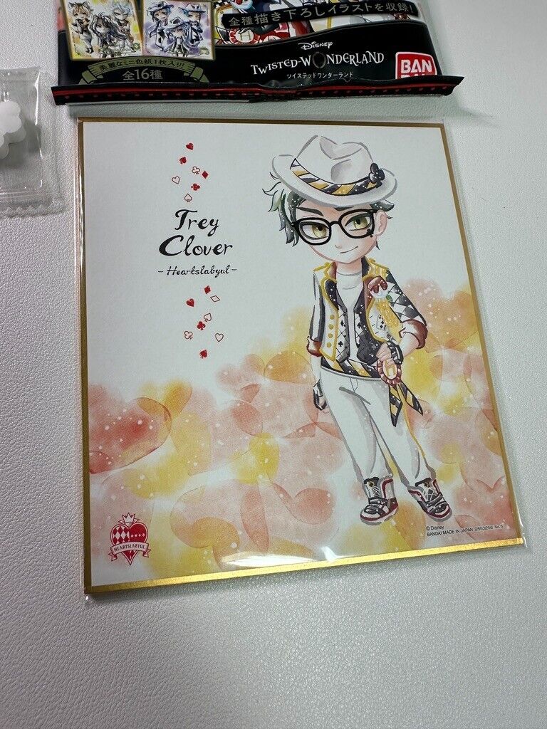 Twisted Wonderland Shikishi Board With Candy Heartslabyul Trey Clover