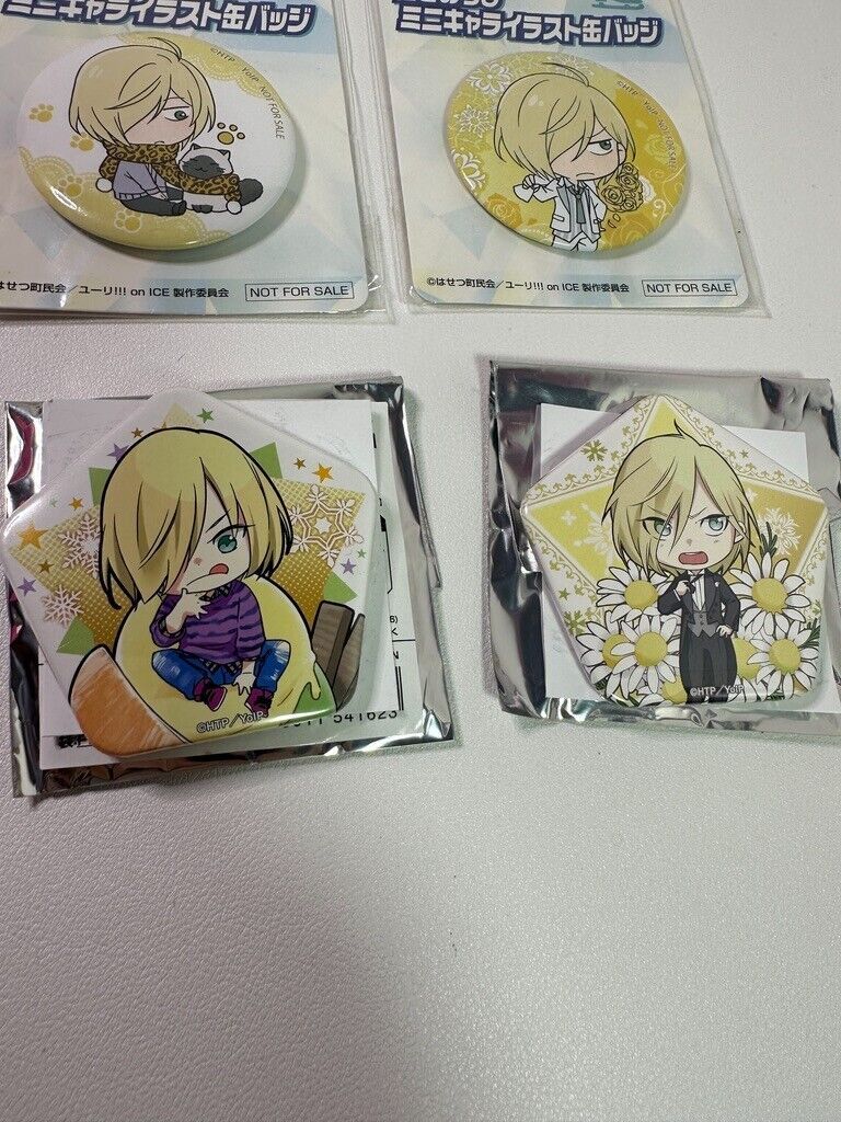 Yuri!!! Yuri on ICE Yuri Plisetsky Can Badge Set of 4