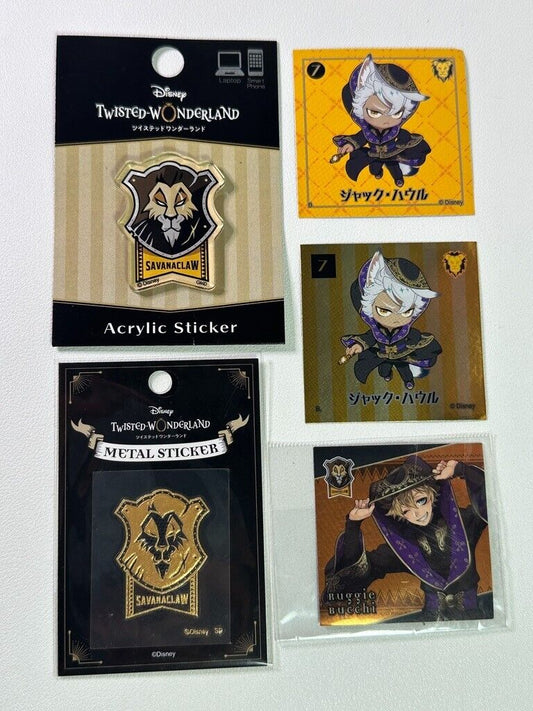 Twisted Wonderland Sticker Set Savanaclaw Jack Howl Leona Ruggie Bucchi