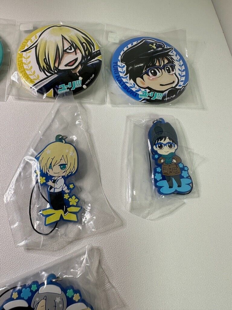 Yuri on Ice!!!  Can Badge Rubber Charm Set Victor Nikiforov Yuri Plisetsky New