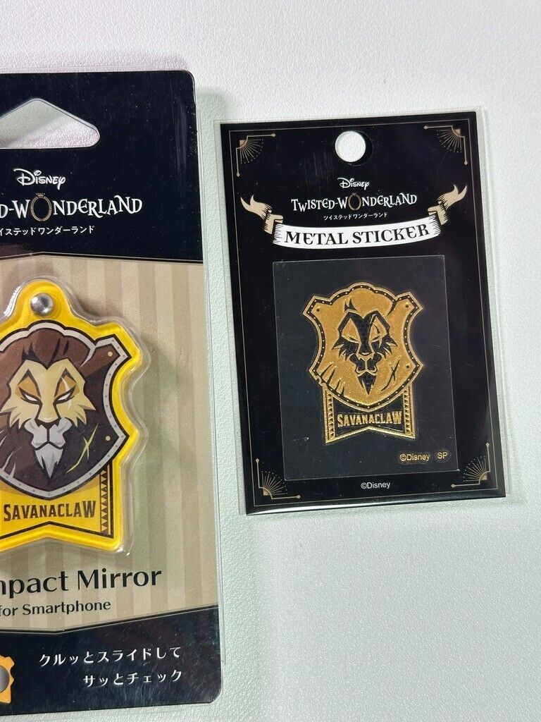 Twisted Wonderland Savanaclaw Compact Mirror Metal Sticker Set Leona Ruggie Jack