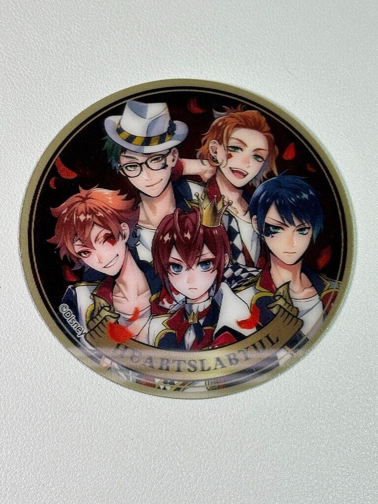 Twisted Wonderland Trinket Heartslabyul Riddle Cater Trey Holographic Coaster