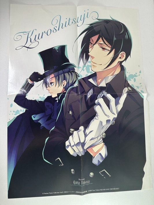 Black Butler Kuroshitsuji Poster Yana Taboso Ciel Phantomhive Sebastian