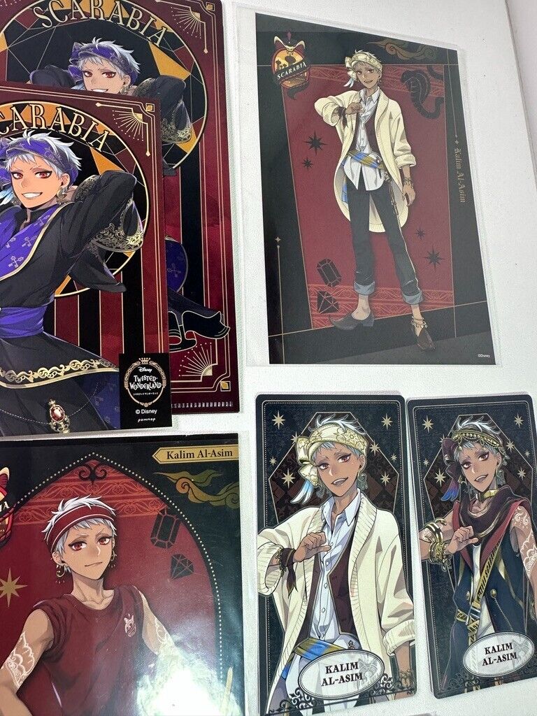 Twisted Wonderland Scarabia Postcard Arcana Card Sticker Set Kalim AlAsim