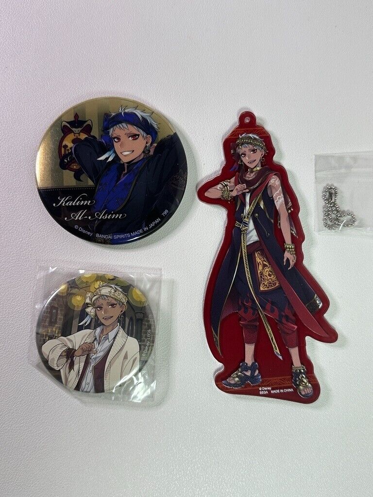 Twisted Wonderland Scarabia Kalim AlAsim Acrylic Charm Can Badge Set